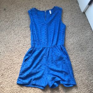 Blue Romper with pockets!